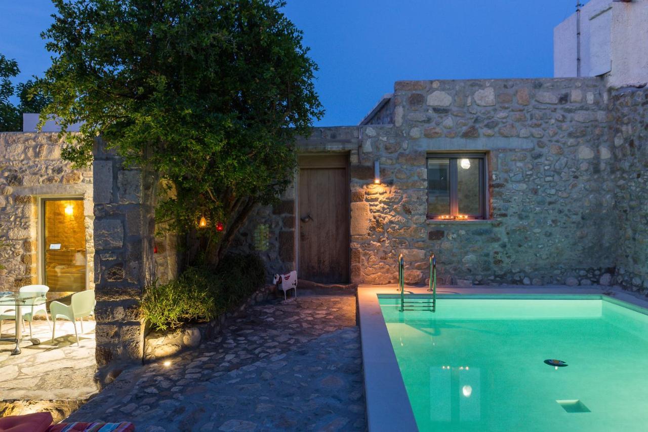 Muazzo Creta Stone House, Nature Escape With Pool, By Thinkvilla Pigí Exteriör bild